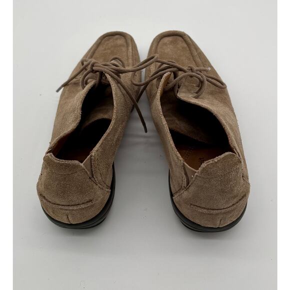 Easy Spirit Adagio Brown Boots Suede Square Toe Lace Up Loafers Women’s Size 8.5 - Picture 4 of 7